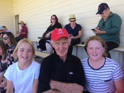 Harriet and Lily with Patrick Payne at the races