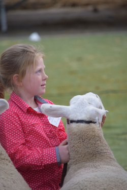 Lily Jackson and her ewe